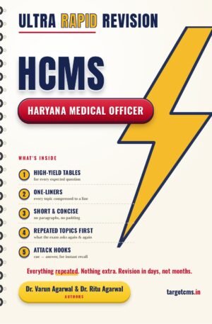 Haryana Medical Officer book cover by Dr Varun Agarwal & Dr Ritu Agarwal — Target CMS
