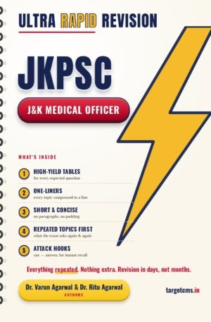 J&K Medical Officer book cover by Dr Varun Agarwal & Dr Ritu Agarwal — Target CMS