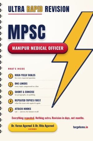 Manipur Medical Officer book cover by Dr Varun Agarwal & Dr Ritu Agarwal — Target CMS