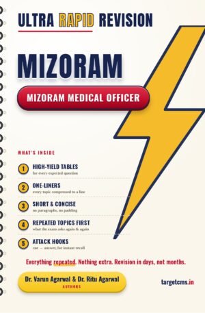 Mizoram Medical Officer book cover by Dr Varun Agarwal & Dr Ritu Agarwal — Target CMS